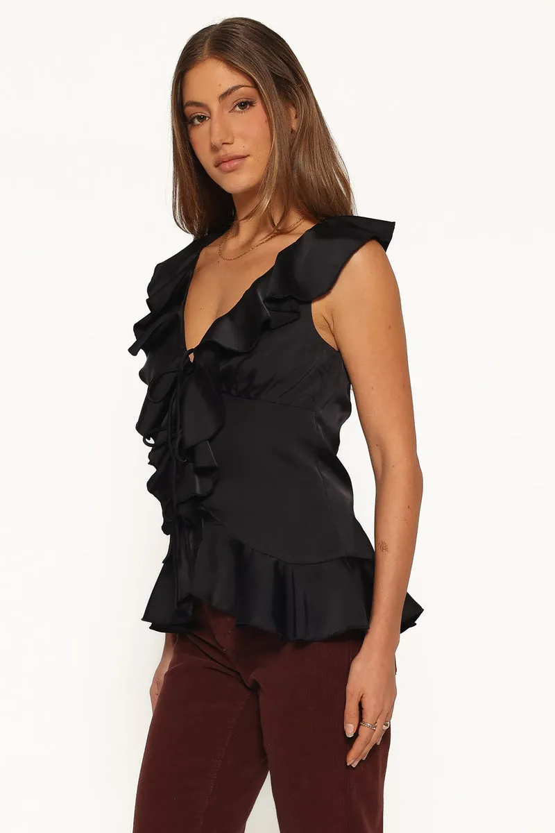 Blusa Babado Orelia Front Preto - foto 3