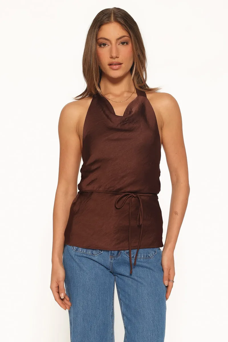 Blusa Brenn Halterneck Chocolate Marrom - foto 1