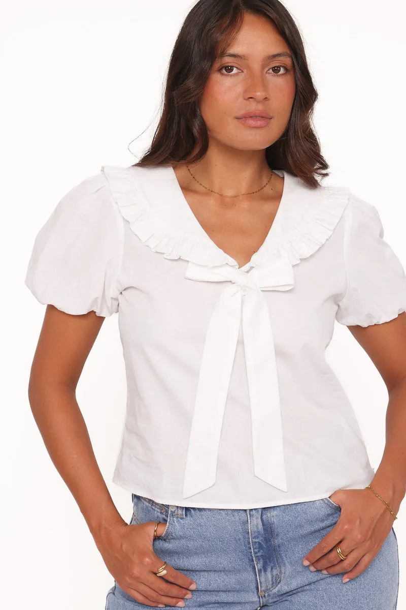 Blusa Fleming Frill Collar Branco - foto 2