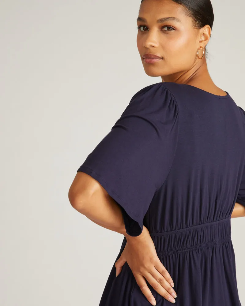 Blusa Flora Liquid Jersey Midnight - foto 3