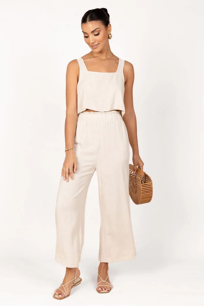 Calça Eleanor High Waisted Bege - foto 3