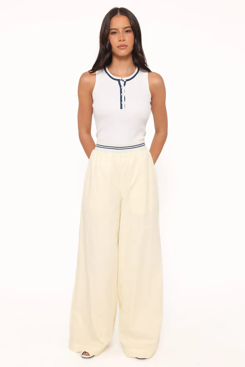 Calça Pantalona Adam Pale Amarelo - foto 2