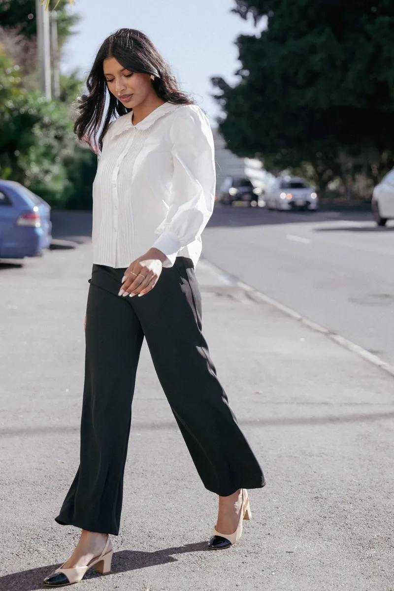 Calça Pantalona Clark Crepe Preto - foto 1