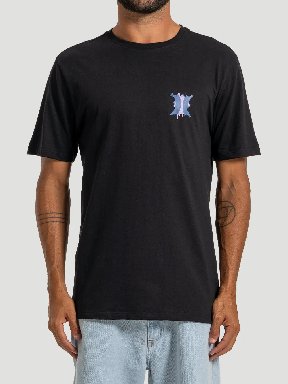 Camiseta Manga Curta Hurley Bombcloud Preta - foto 1