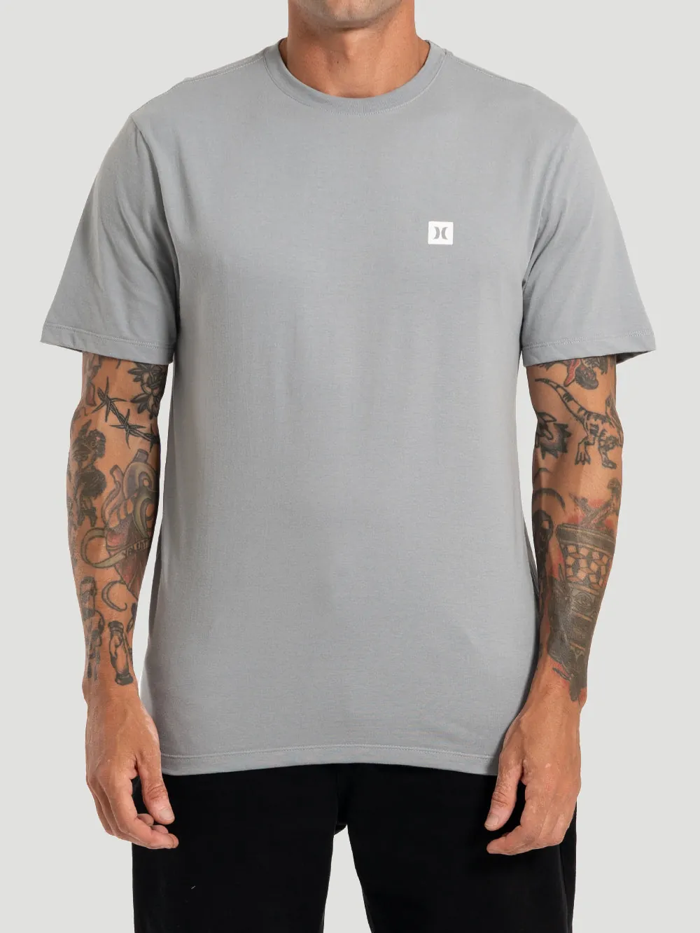Camiseta Manga Curta Hurley Mini Icon Cinza - foto 1