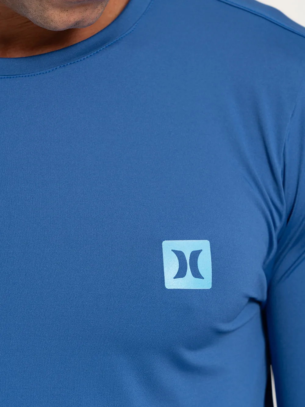 Camiseta UV Surf Hurley Mini Icon II Manga Longa Azul - foto 4