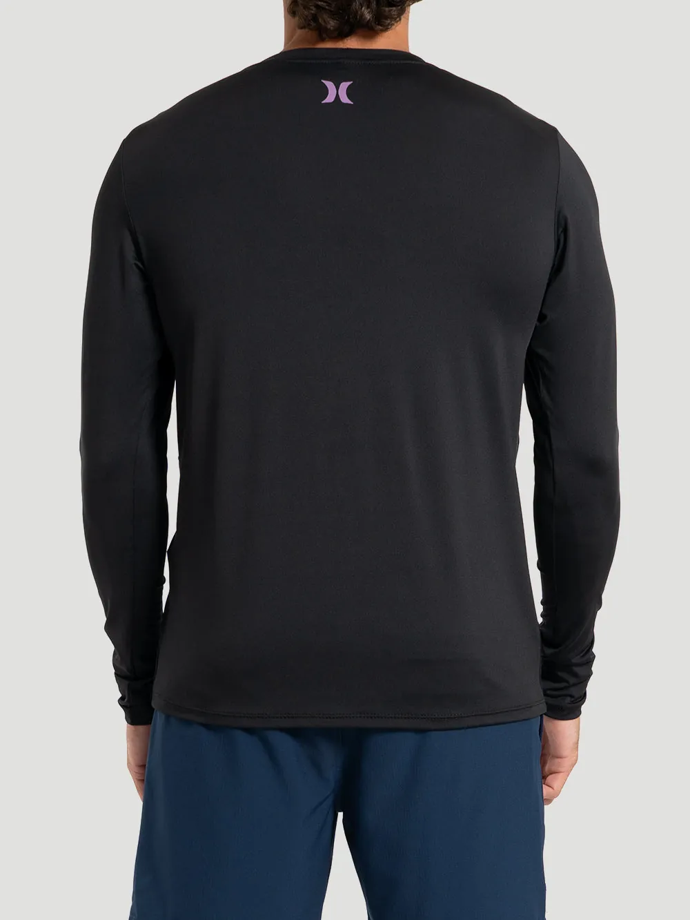 Camiseta UV Surf Hurley Mini Icon Manga Longa Preta - foto 2
