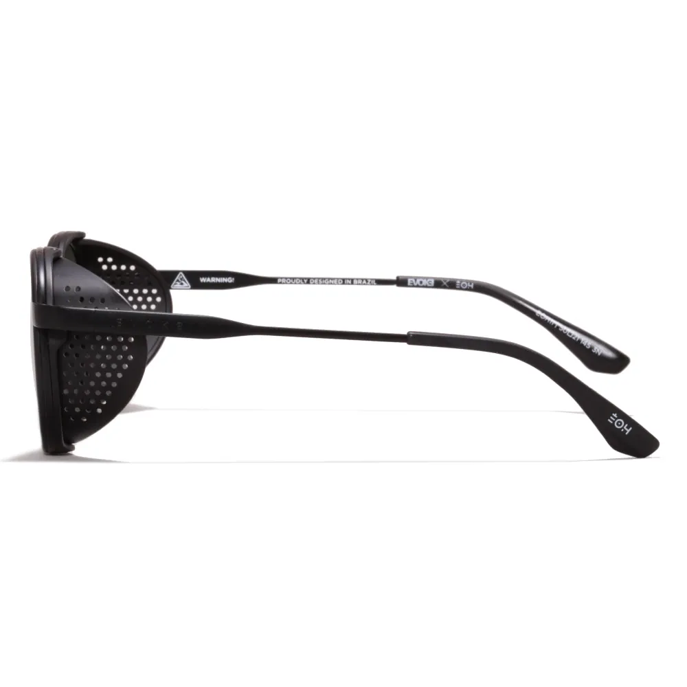 Óculos de Sol Evoke Sandstorm EOH11 Black Matte Silver Green Total - foto 4
