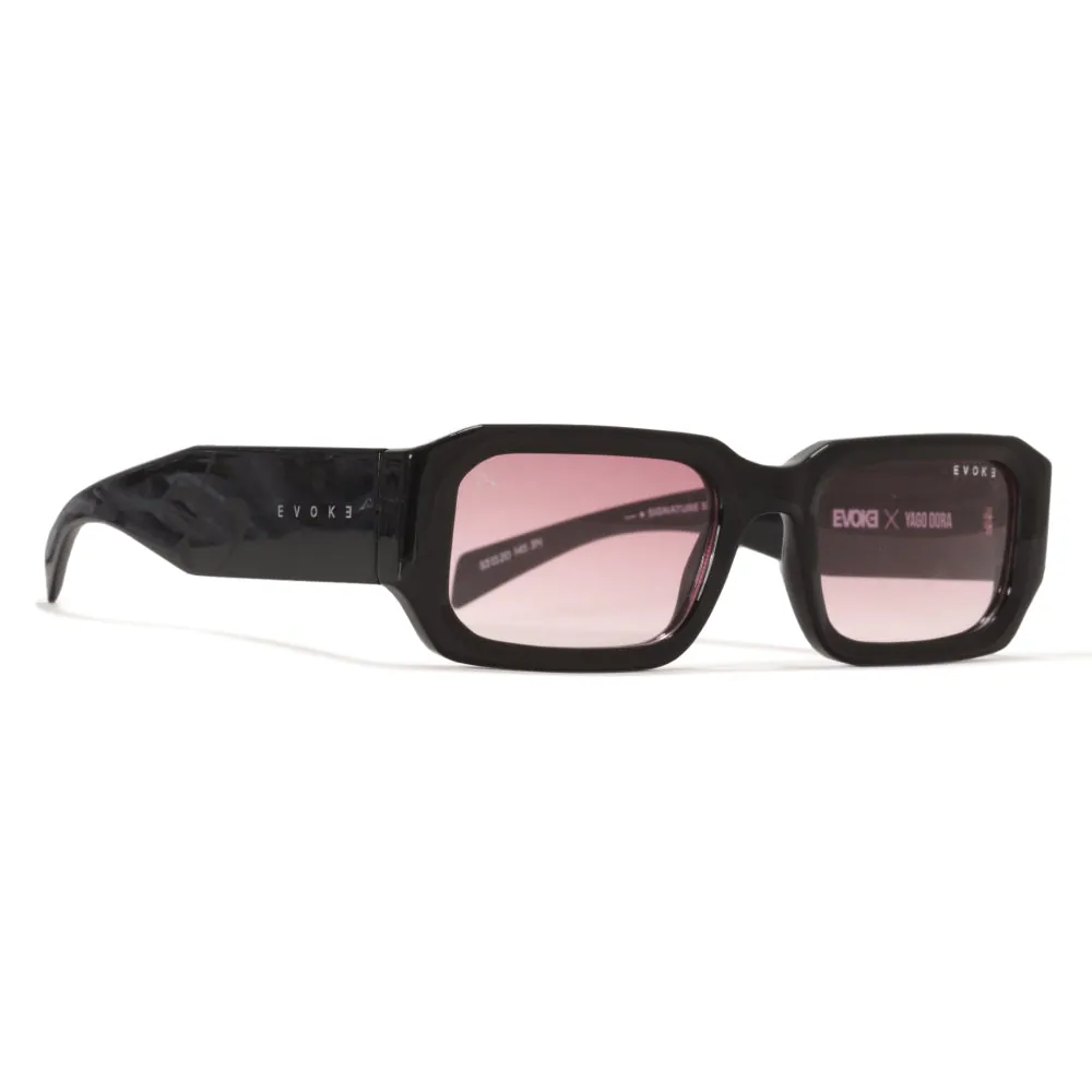 Óculos de Sol Evoke X Yago Dora For You DS97 YD03 Black Shine Pink Gradient - foto 1