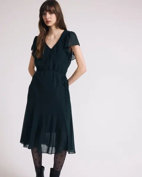 Vestido Seville Chiffon Forest Verde