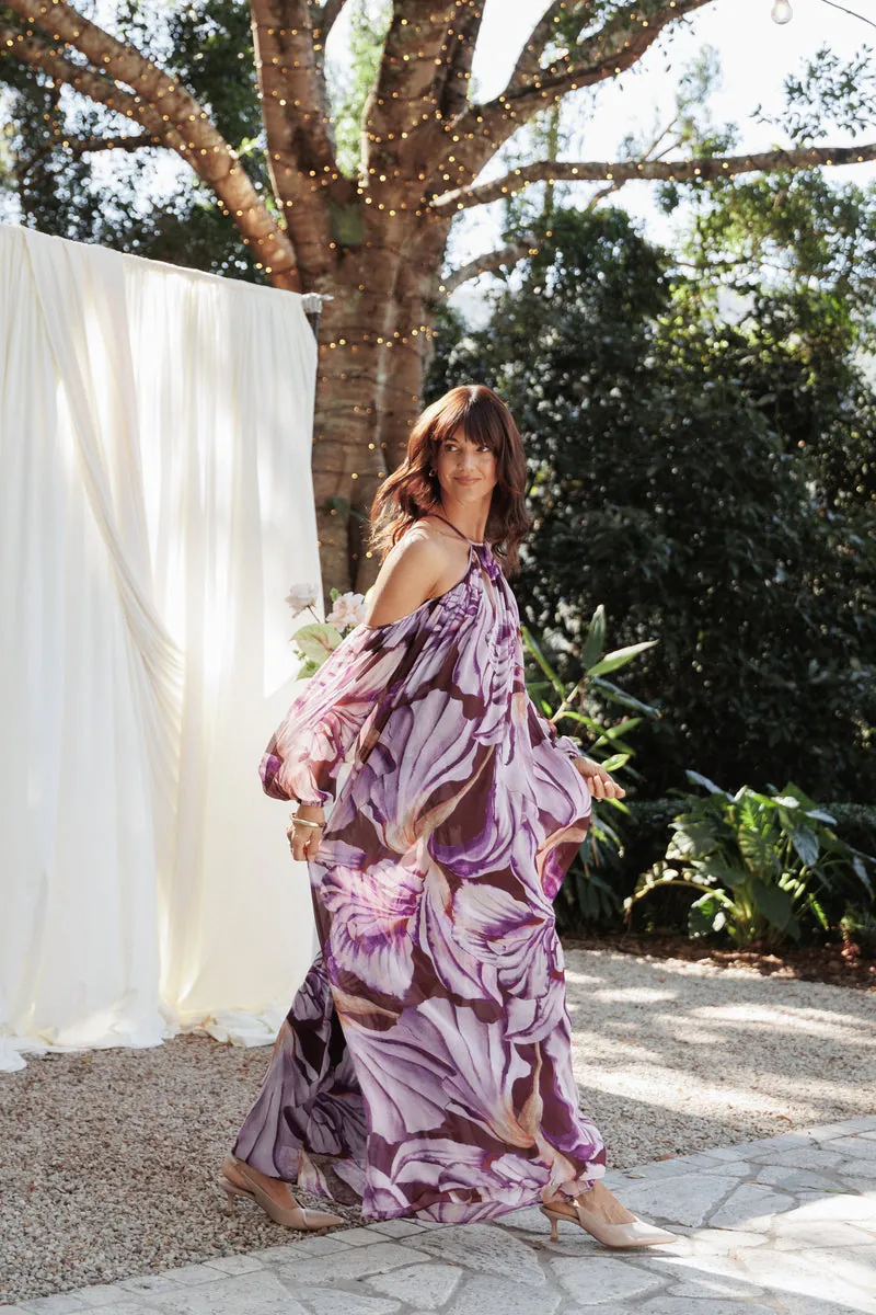 Vestido Longo Laiken Plum Floral - foto 1