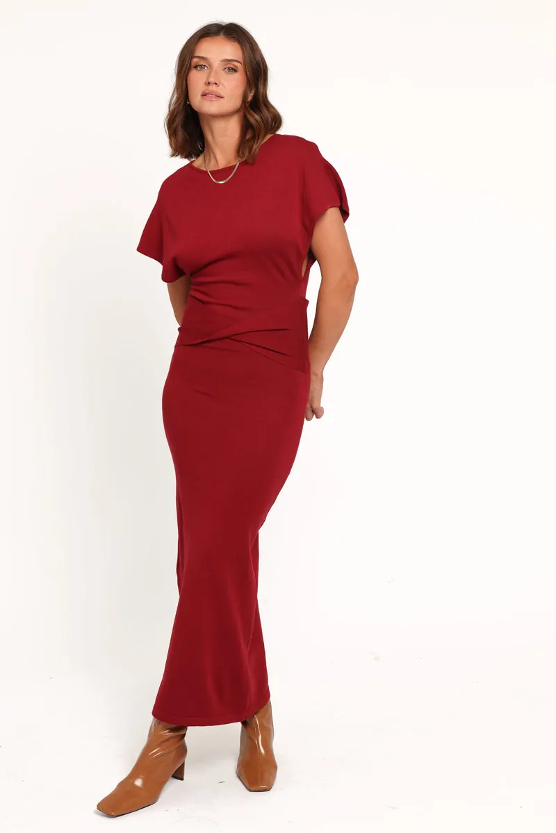 Vestido Midi Carlina Bordô - foto 1